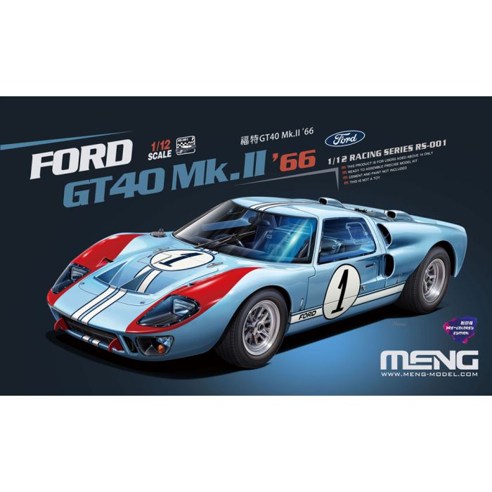 Kit para montar e pintar - FORD GT40 Mk.II' 66 – escala 1/12